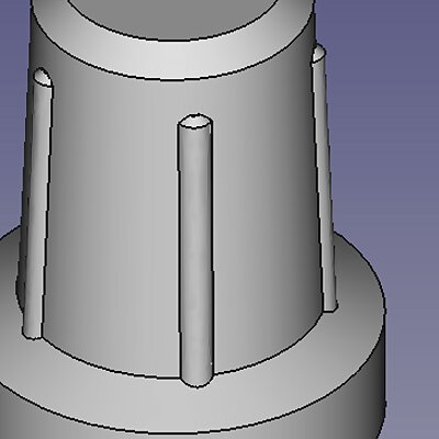 Knob for rotary encoder 6mm D shaft