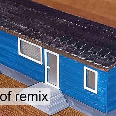 Roof remix for mobile home scale H0 187