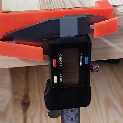Digital caliper holder for Ikea Ivar shelf system