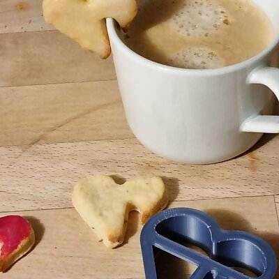 Heart Cookie cutter for coffee cup