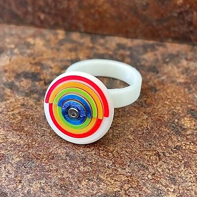 Rainbow Spinner Ring  Regenbogen Spinner Ring