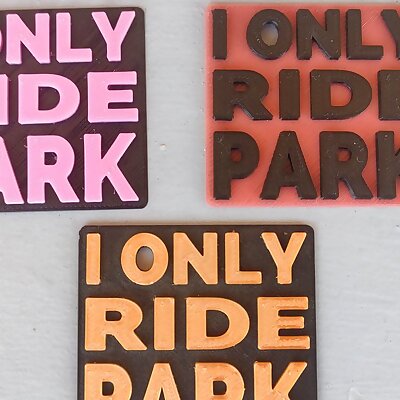 I only ride park keychain