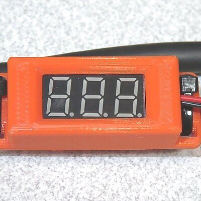 Mini LCD Voltmeter housing for cable mounting