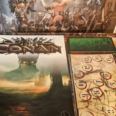 Conan retail board game insertorganizer for sleeved cards Monolith w2 expansions