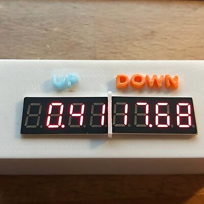 Internet connection bandwidth monitor FritzBox with 7 segment display and esp8266