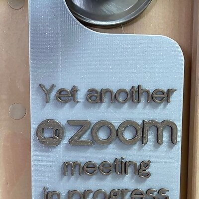 Yet Another Zoom Meeting Door Hanger