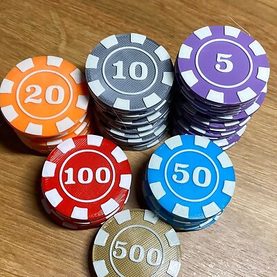 Poker Chips Dual Color Dual Side for all printers