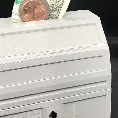 Locking Treasure Chest Bank and Key  Print in Place