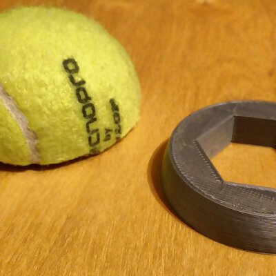 Hex nut cover tennis ball