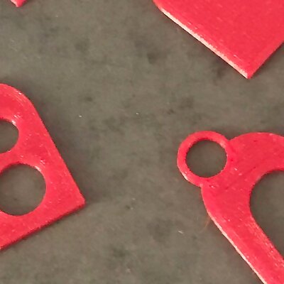 Valentines heart key chain