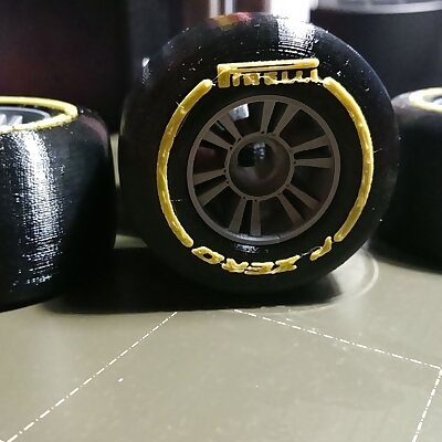 OpenRC F1 Pirelli PZero branded tire print without MMU