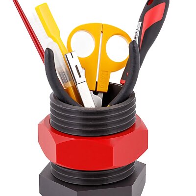 Pencil organizer with screw cap and screw