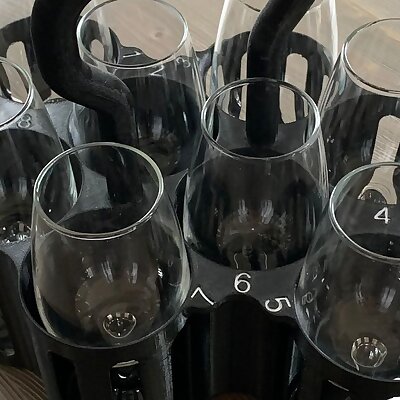 Carrier for 8 winebeer tasting glass