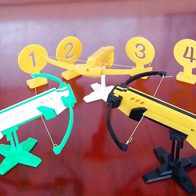 Mini crossbow with targets and stands