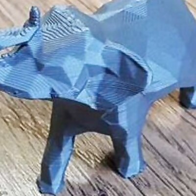 Low poly elephant from photogrammetry