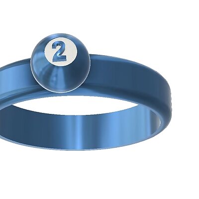 2 Ball BlueBall ring