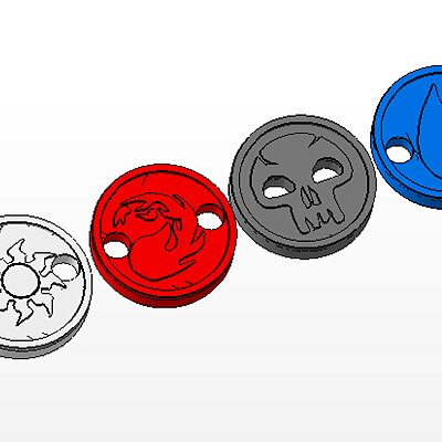 Magic The Gathering Button Mana Colors