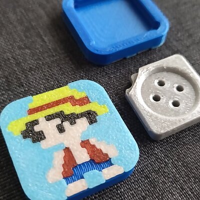 Pixel Luffy button