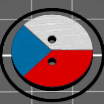 Clothes Button with Czech Flag