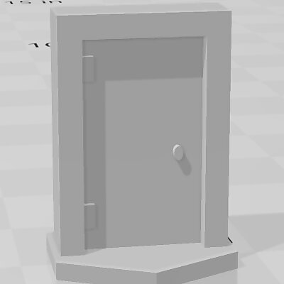 Basic Door Miniature for TTRPG