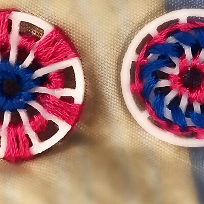 Button for embroidery