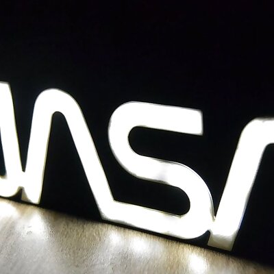NASA logo LED lamp
