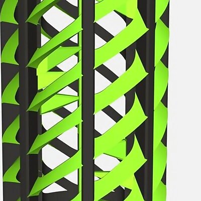V4 Crazy Lime Twisted Dice Tower 12mm or less atm with 14 Hidden Micro SD Slots