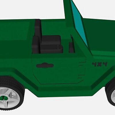 Fully Printable Toy Car V3 with Functional Wheels