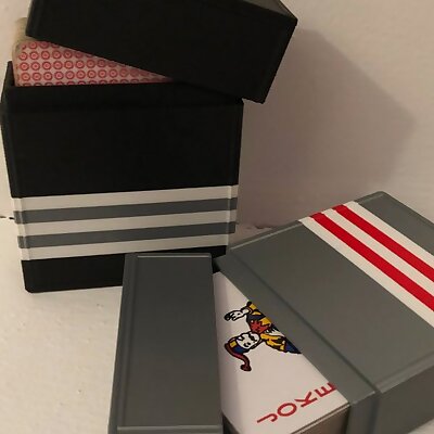 Playing card box  with color change