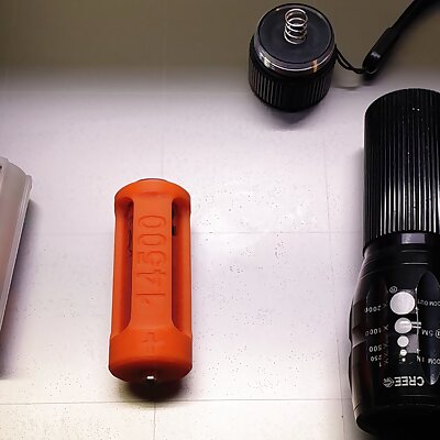 Lion battery 14500 adapter for flashlight  version 2 extended