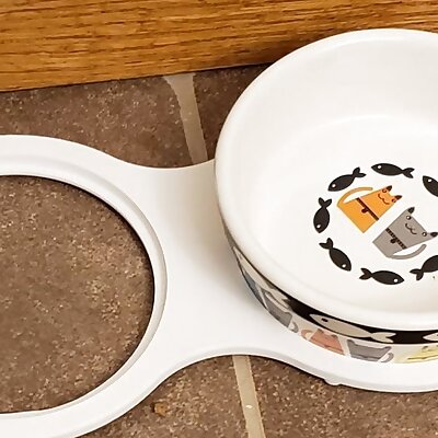Pet Bowl Holder for two bowls 45in 115mm wide