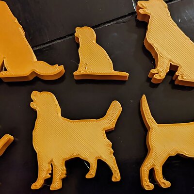 Dog Silhouettes Meeple for Dog Lover Board Game