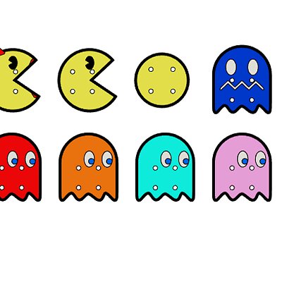 Pac Man Button Set
