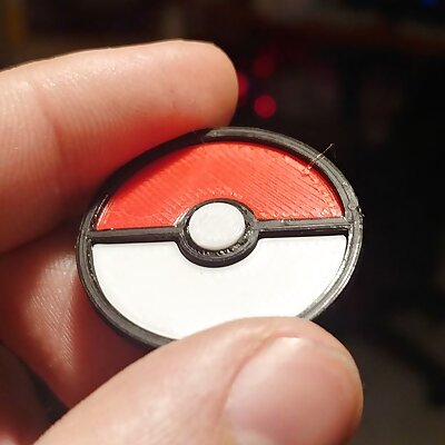 Button with pokeball magnet