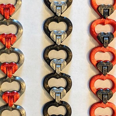 Hinged Heart PrintinPlace Link Bracelet