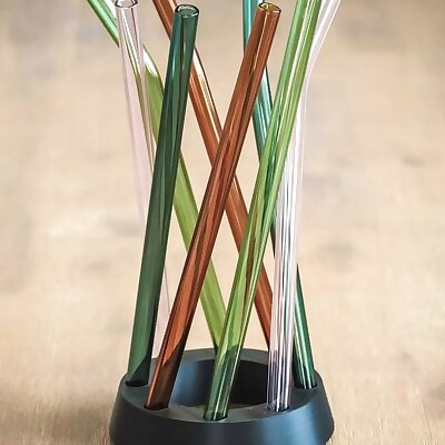 Glass Straw Stand  Parametric Hyperboloid