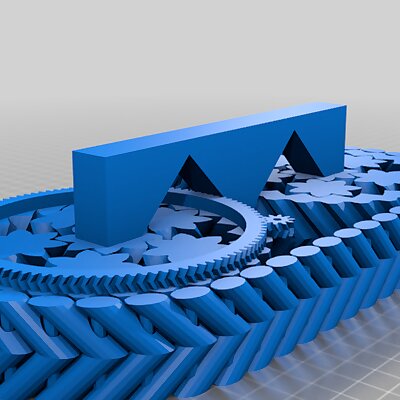 Tank Track Print in Place fully Parametric with Motor Gear