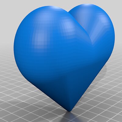 Better Heart parametric openSCAD Love Symbol