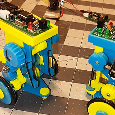 Single motor steerable IR controlled robot toy