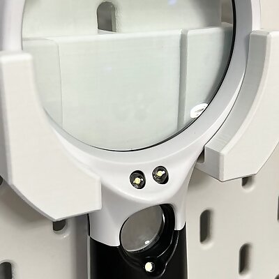 Magnifying glass holder for SKÅDIS pegboard