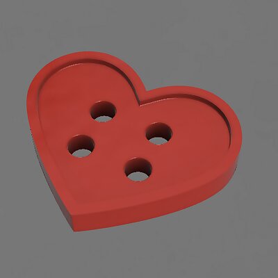 Valentine Day Heart Button