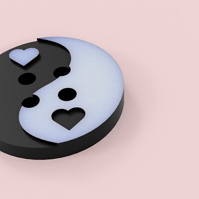 yin yang button knop