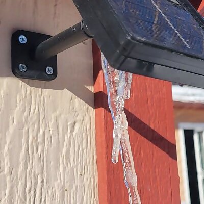 Solar light strand wall mount bracket
