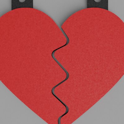 Heart Love keychain for couples V2