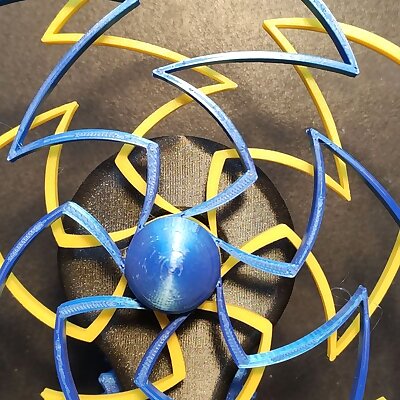 Kinetic sculpture contra rotating discs