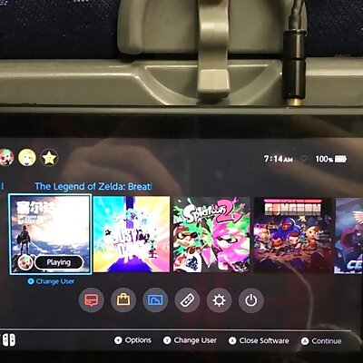 Nintendo Switch hangermount for plane  train tray table !