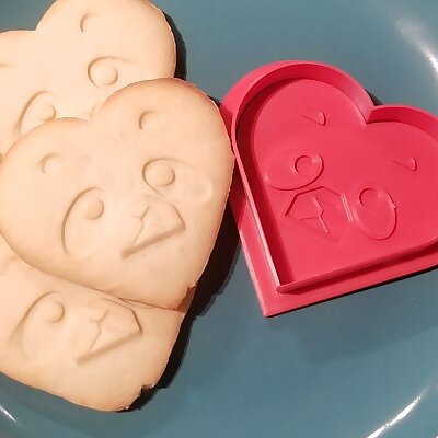 Valentines Panda Cookie Cutter