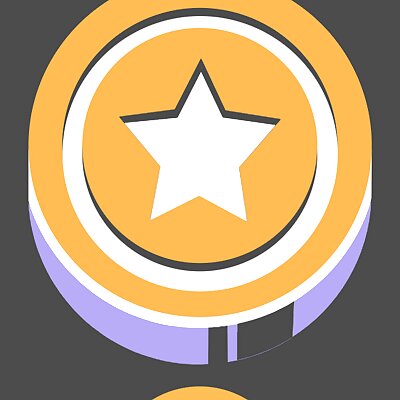 Prusa Star of Design Level 1 Badge Keychain