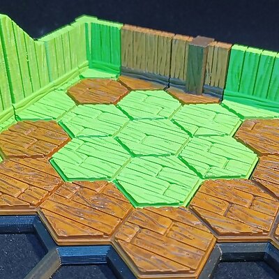 WDhex  wood  floor tiles with walls