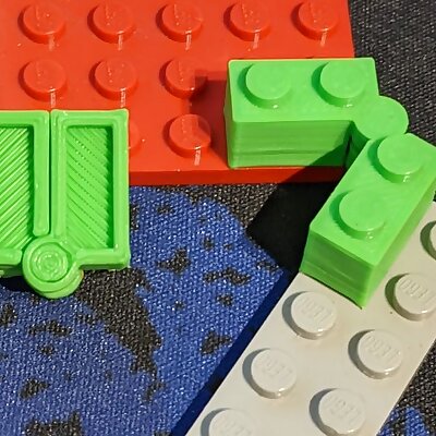 Lego compatible Hinge Brick 2x2 prints in place!
